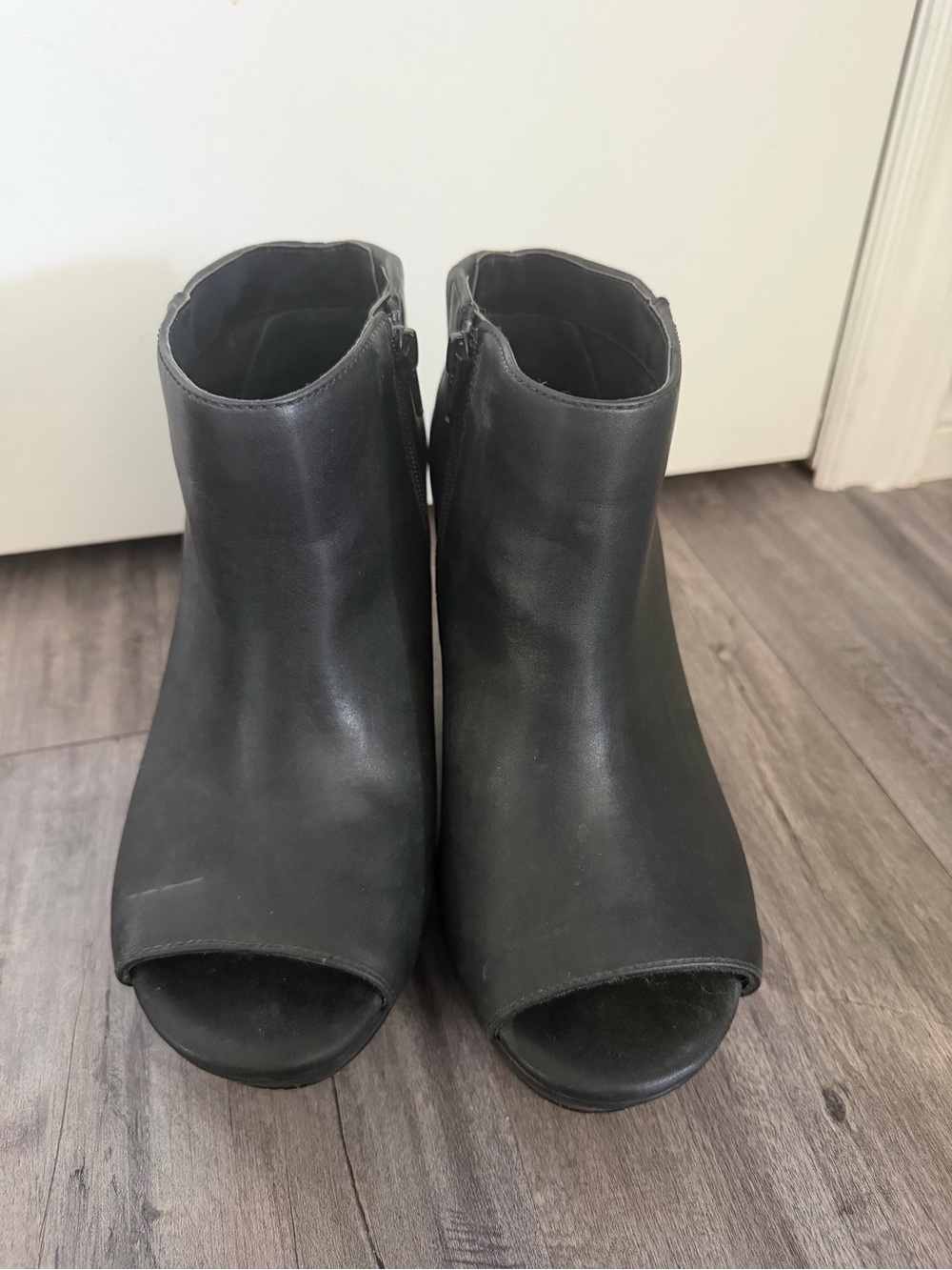 torrid Black Open-Toe Ankle Booties